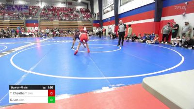 132 lbs Quarterfinal - Tyler Cheatham, Bixby Boys vs Dao Lor, Jenks High School