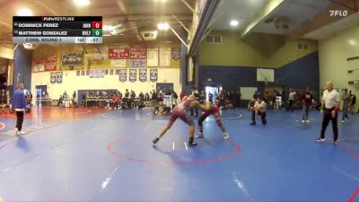 165 lbs Cons. Round 2 - Matthew Gonzalez, West Valley vs Dominick Perez, John Glenn