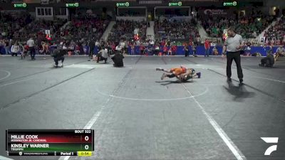 80 lbs Quarterfinal - Millie Cook, Hoisington Jr. Cardinal vs Kinsley Warner, Triumph