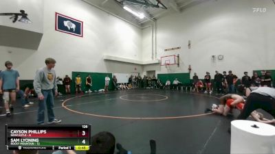 126 lbs Round 3 (6 Team) - Cayson Phillips, Newcastle vs Sam Lyoning, Rocky Mountain