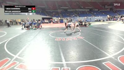 4A Boys 132 lbs Cons. Round 3 - Beau Sandberg, Molalla Boys vs Bryler Anderson, La Grande Boys