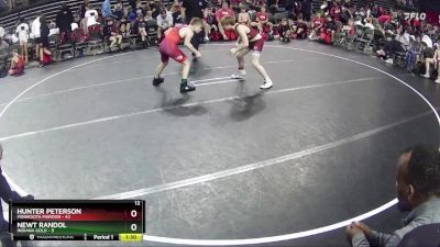 112 lbs Semis & 1st Wrestleback (8 Team) - Hunter Peterson, Minnesota Maroon vs Newt Randol, Indiana Gold