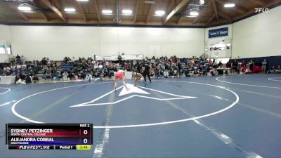 117 lbs Semifinal - Sydney Petzinger, North Central College vs Alejandra Corral, Unattached