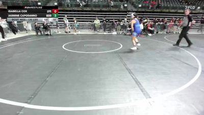 136 lbs Final - Isabella Cox, Upper Township vs Jasmine Capodanno, Monroe Twp