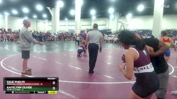 120 lbs Round 1 (8 Team) - Saije Phelps, Nebraska Wonder Women (A Team) vs Kaitelynn Oliver, MIAMI ALLSTARS