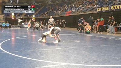 120 lbs Quarterfinal - Savannah Proffitt, MiddWest vs Catherine Woodward, Pine Richland