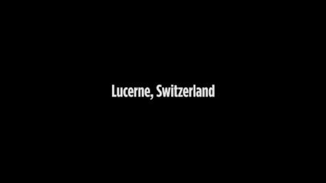 Will Leer and Lauren Wallace go for a swim in Lucerne