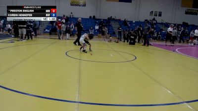 53 lbs Champ. Round 1 - Preston English, McCall Wrestling Club vs Corbin Hennefer, Declo Stingers
