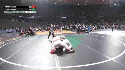 5A Boys 215 lbs 5th Place Match - Elijah Cole, Crater Boys vs Aiden Clark, Thurston Boys