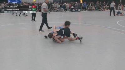 113 lbs 5th Place Match - Cole Martin, Greater Heights Wrestling vs Brison Romero, Wrestling Academy Of The Rockies