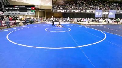 Boys 1A 106 lbs Champ. Round 1 - Dylan McKnight, South Whidbey vs Victor Aragon, Omak