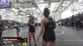 135 lbs Quarterfinal - Kayla Ganac, Los Osos vs Victoria Hernandez, Arlington