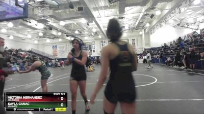 135 lbs Quarterfinal - Kayla Ganac, Los Osos vs Victoria Hernandez, Arlington