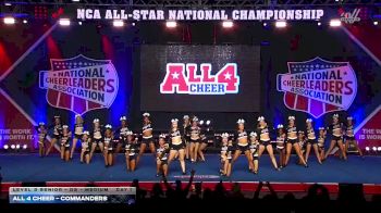All 4 Cheer - Commanders [2026 L3 Senior - D2 - Medium Day 1] 2026 NCA All-Star National Championship
