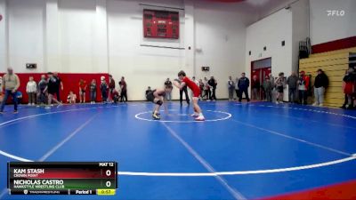 126 lbs Cons. Round 2 - Nicholas Castro, Hawkstyle Wrestling Club vs Kam Stash, Crown Point