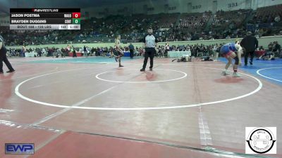 128 lbs Consi Of 32 #2 - Jason Postma, Wagoner vs Brayden Duggins, Central Middle School