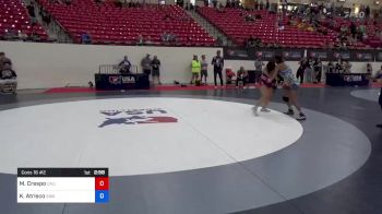 57 kg Cons 16 #2 - Mya Crespo, California vs Kenya Atrisco, Swamp Monsters Wrestling Club