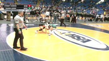 130 lbs Cons. Round 2 - Gianna Arzer, Grayslake (Central) vs Sydney Cannon, Mt. Zion