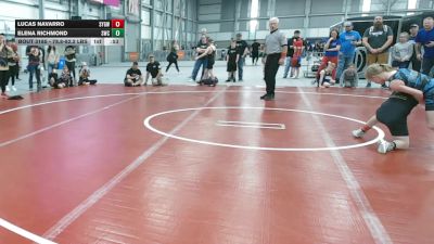 78.8-82.2 lbs Champ. Round 3 - Lucas Navarro, Scrap Yard Garage Wrestling vs Elena Richmond, Steelclaw Wrestling Club
