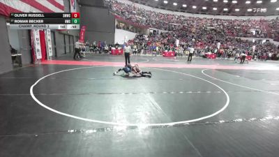 72 lbs Champ. Round 2 - Oliver Russell, Smooth Moves Wrestling Club vs Roman Becker, Hartford Wrestling Club