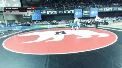 Boys 1A 215 lbs 1st Place Match - Caleb Harris, Cascade Christian vs Rhett Duersch, Meridian