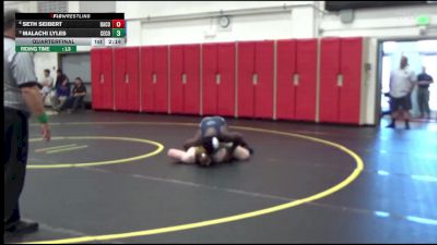 285 lbs Quarterfinal - Malachi Lyles, Cerritos College vs Seth Seibert, Bakersfield College