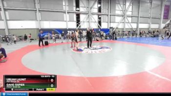 92 lbs Cons. Round 2 - Urijah Launit, Mat Demon WC vs David Rapier, Priest River WC