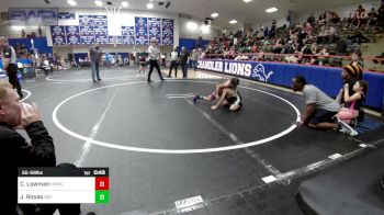 55-58 lbs Rr Rnd 1 - Cayden Lowman, Henryetta Knights Wrestling Club vs Juliette Rosas, OKC Saints Wrestling