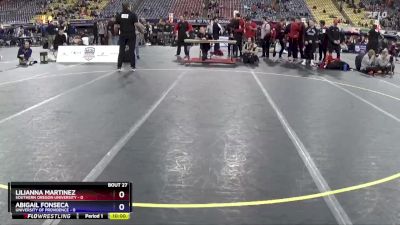 103 lbs Placement Matches (16 Team) - Erin Hikiji, University Of Providence vs Diamond Lopez, Southern Oregon University