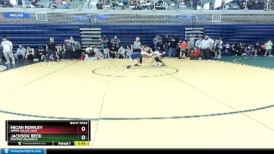 120 lbs Cons. Round 3 - Jackson Beck, Fighting Squirrels vs Micah Rowley, Upper Valley Aces