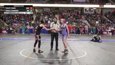 100 lbs Cons. Round 3 - Haley Zabel, Garden City Wrestling Club vs Molly Johnson, Marysville