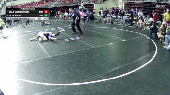 101 lbs Cons. Round 5 - Ella Warburton, Minden Wrestling Club vs Lilly Solis, Gering Wrestling Club