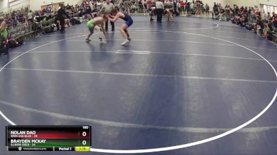 160 lbs Round 2 (6 Team) - Nolan Dao, Iowa USA Blue vs Brayden McKay, Illinois Gold