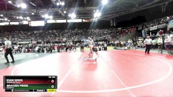 3A 126 lbs Cons. Round 1 - Brayden Pirrie, Payette vs Evan Simms, American Falls