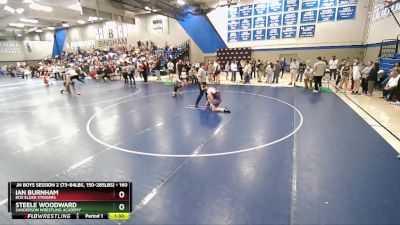 160 lbs Quarterfinal - Steele Woodward, Sanderson Wrestling Academy vs Ian Burnham, Box Elder Stingers