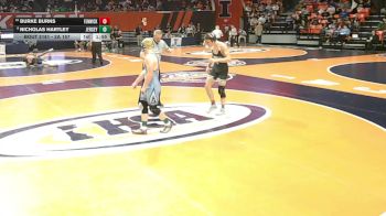 2A 157 lbs Cons. Round 1 - Burke Burns, Oak Park (Fenwick) vs Nicholas Hartley, Jerseyville (Jersey)