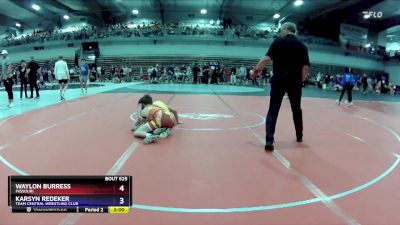 113 lbs Quarterfinal - Waylon Burress, Missouri vs Karsyn Redeker, Team Central Wrestling Club