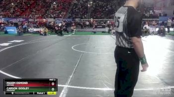 5A 195 lbs Semifinal - Carson Gooley, Meridian vs Maxim Osmond, Owyhee