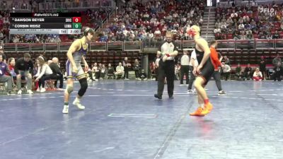 1A-150 lbs Quarterfinal - Corbin Reisz, Logan-Magnolia vs Dawson Beyer, Sibley-Ocheyedan