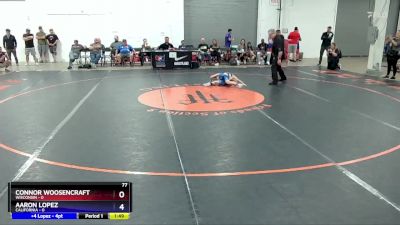 77 lbs Semis & 1st Wrestleback (8 Team) - Connor Woosencraft, Wisconsin vs Aaron Lopez, California