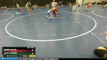 92 lbs Cons. Round 2 - Kaison Miller, KS vs Stella Isensee, CO