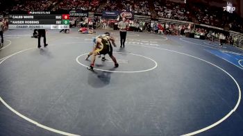 D 3 138 lbs Champ. Round 1 - Caleb White, Haynes Academy vs Kaiser Robbins, Erath