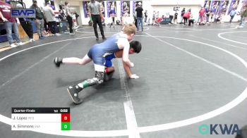 100 lbs Quarterfinal - Jayden Lopez, Piedmont vs Alaric Simmons, Unattached