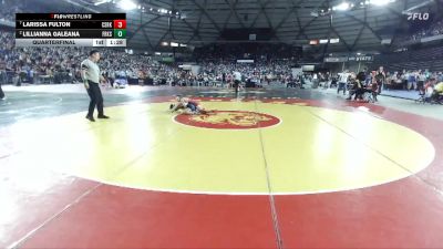 Girls 1B/2B/1A 110 Quarterfinal - Larissa Fulton, Castle Rock (Girls) vs Lillianna Galeana, Forks (Girls)