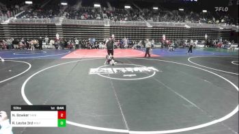 50 lbs Quarterfinal - Nash Bowker, Thermopolis WC vs Ross Leyba 3rd, Wolf Pack