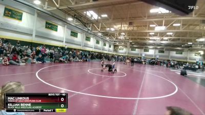 40 lbs Cons. Round 3 - Killian Benne, Black Hills Wrestling Academy vs Mac Linkous, Touch Of Gold Wrestling Club