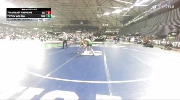 Girls 3A 110 lbs Champ. Round 2 - Mariana Andrews, Thomas Jefferson (Girls) vs Zoey Wilson, Sageview (Girls)