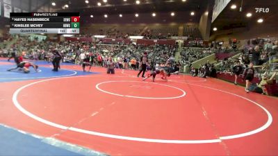 70 lbs Quarterfinal - Hayes Hasenbeck, Springdale Elite Wrestling Club vs Kinslee McVey, Honey Badger Wrestling Club