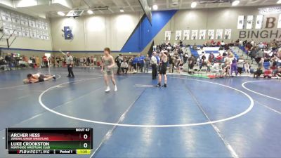 120 lbs Champ. Round 1 - Archer Hess, Jordan Junior Wrestling vs Luke Crookston, Northside Wrestling Club
