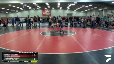 59 lbs Cons. Round 3 - Ryder Collins, Richlands Wrestling Club vs Vaiden Driscoll, Buena Vista Outlaws